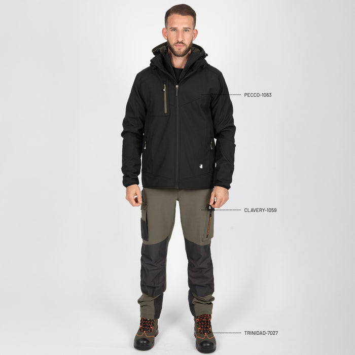 PECCO - BLOUSON DE TRAVAIL EN SOFTSHELL - 1063 | Noir