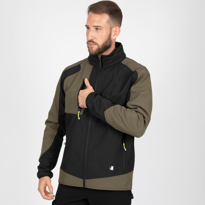PECCO - BLOUSON DE TRAVAIL EN SOFTSHELL - 1063 | Noir / Kaki