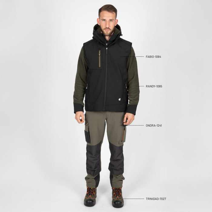 FABIO - GILET SANS MANCHES DE TRAVAIL - 1064 | Noir