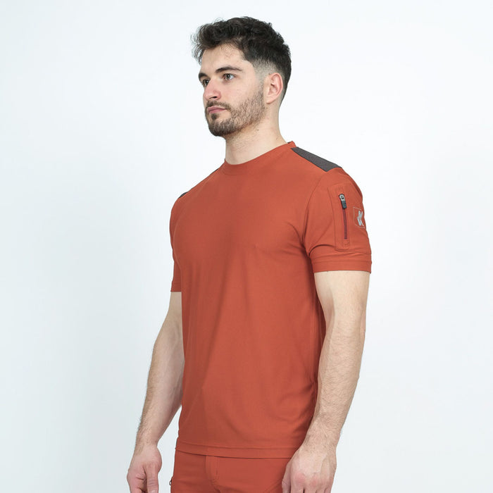 JIM - T-SHIRT MANCHES COURTES DE TRAVAIL - 1069 | Terracotta