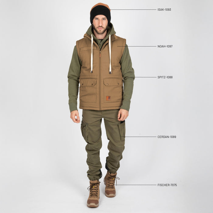 NOAH - GILET SANS MANCHES DE TRAVAIL - 1097 | Camel