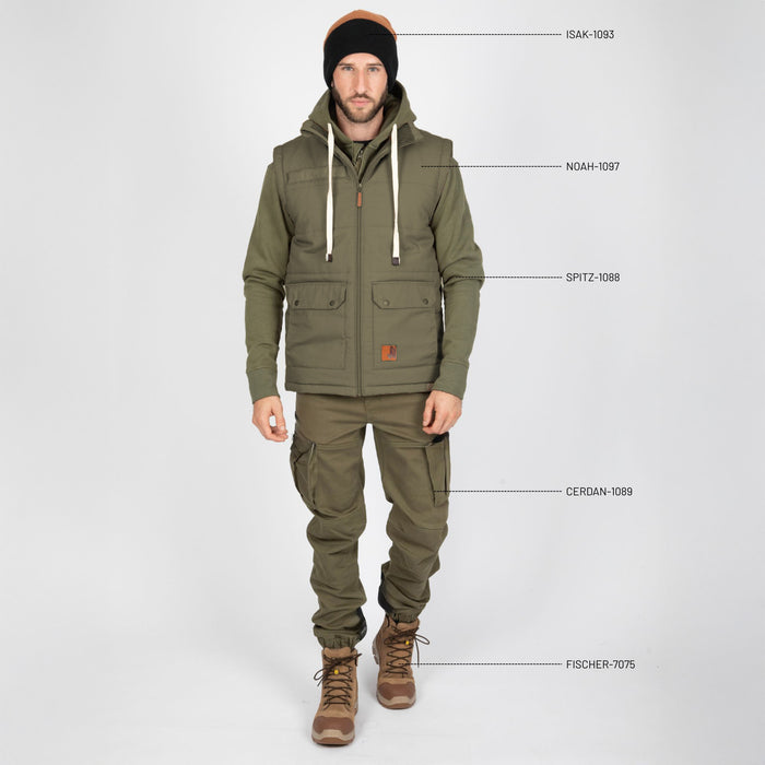 NOAH - GILET SANS MANCHES DE TRAVAIL - 1097 | Kaki