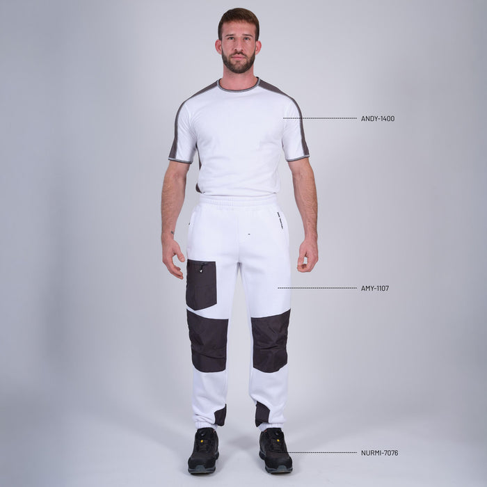 AMY - JOGGING DE TRAVAIL - 1107 | Blanc / Gris