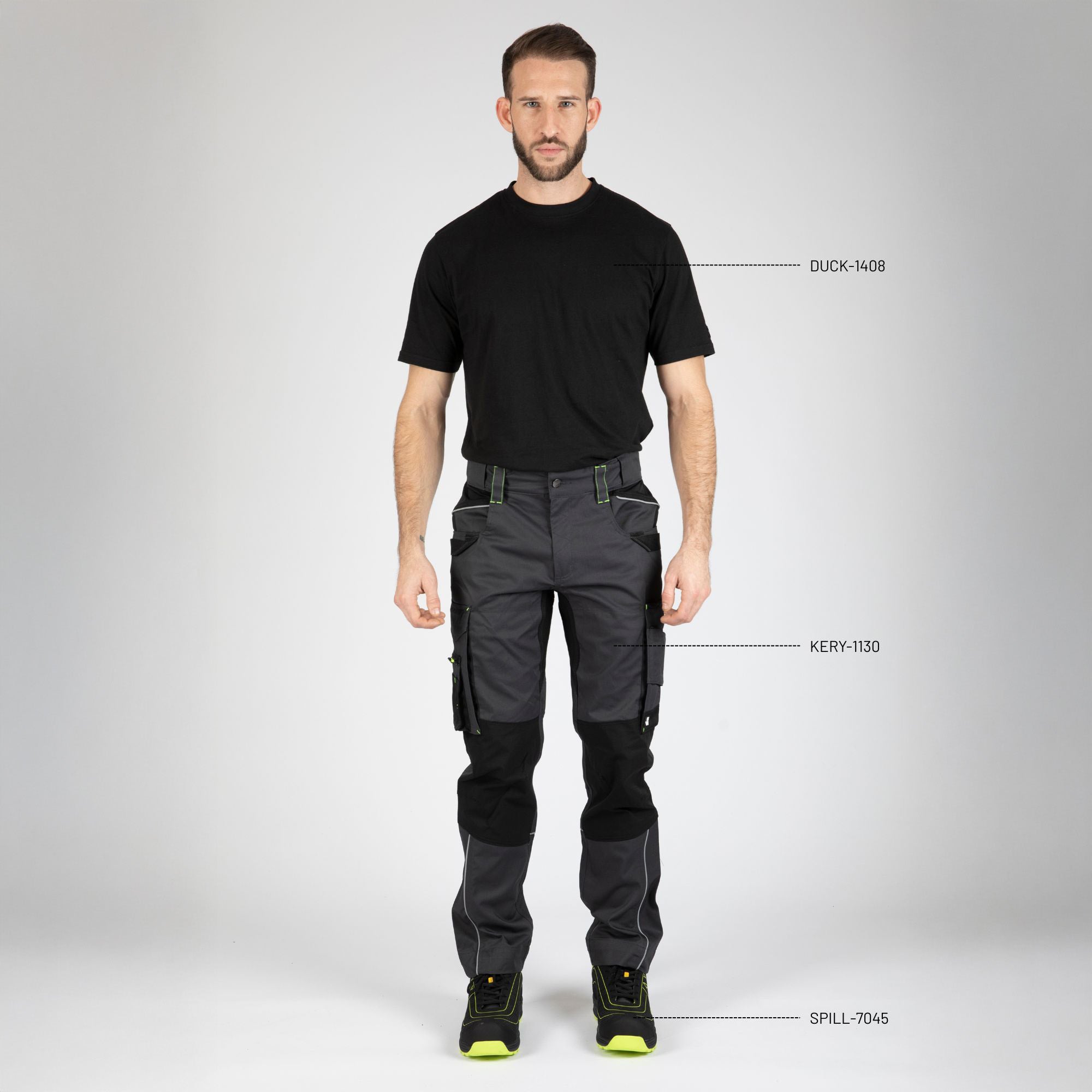 KERY - PANTALON DE TRAVAIL - 1130 | Gris / Noir