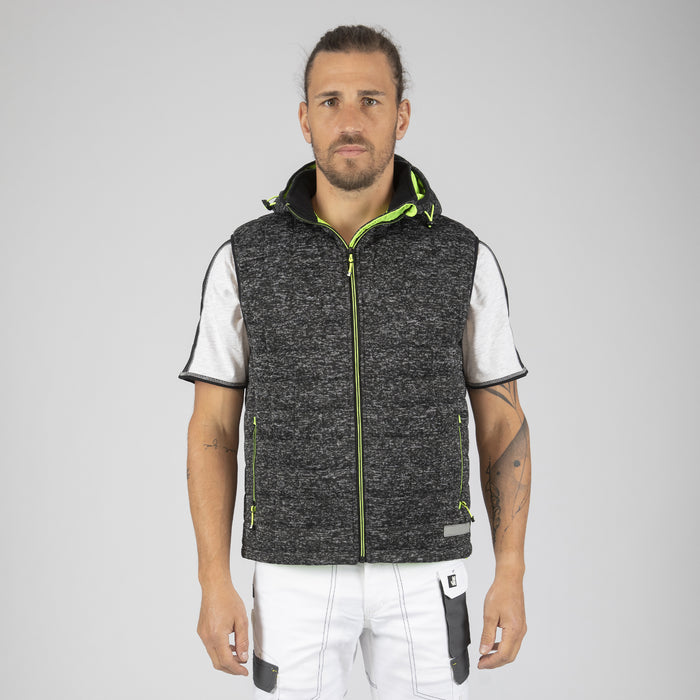 TEDDY - SLEEVELESS WORK VEST - 1131 | Fluorescent Black Sale