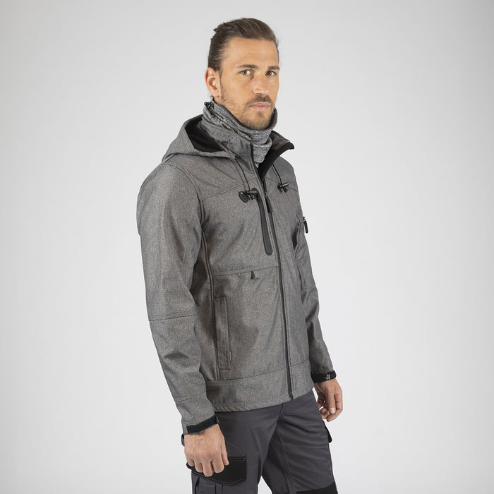 FLORES - BLOUSON DE TRAVAIL EN SOFTSHELL - 1133 | Promo Gris Chiné