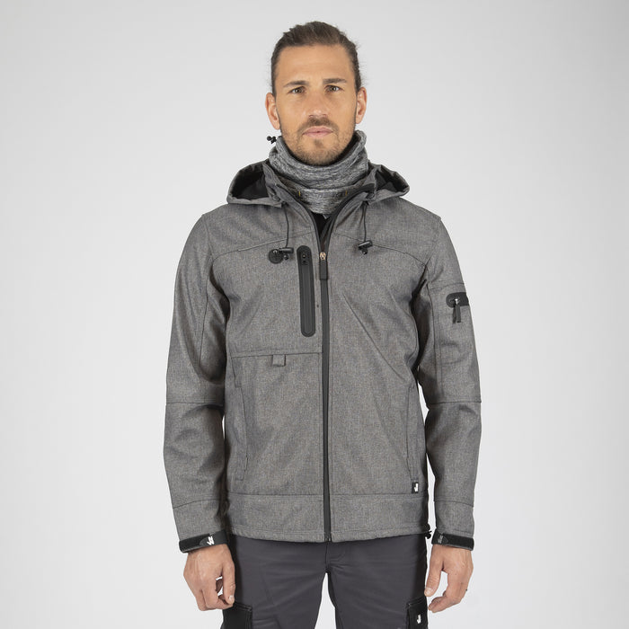 FLORES - BLOUSON DE TRAVAIL EN SOFTSHELL - 1133 | Promo Gris Chiné