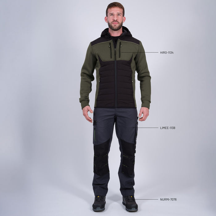 HIRO - BLOUSON DE TRAVAIL - 1134 | Kaki / Noir