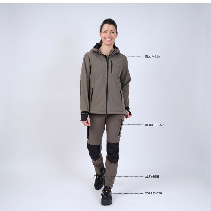 ARIEL - BLOUSON DE TRAVAIL EN SOFTSHELL - 1154 | Kaki