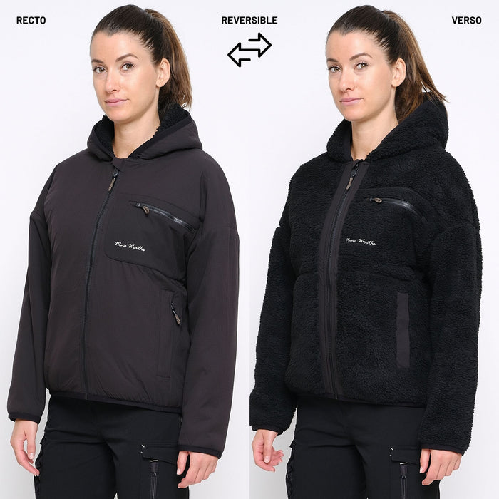 MUNA - REVERSIBLE WORK FLEECE - 1193 | Black
