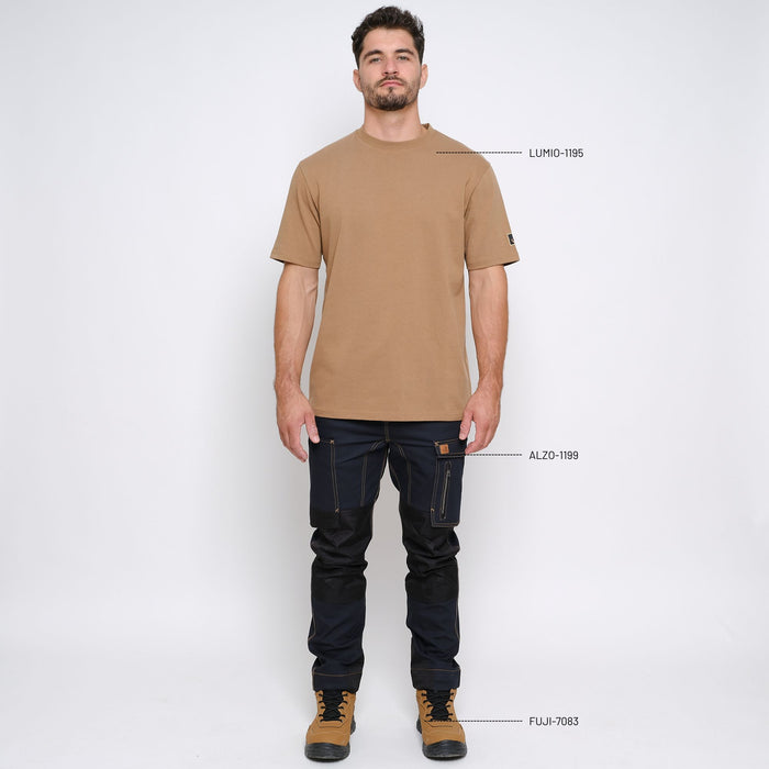 LUMIO - SHORT-SLEEVED WORK T-SHIRT - 1196 | Camel