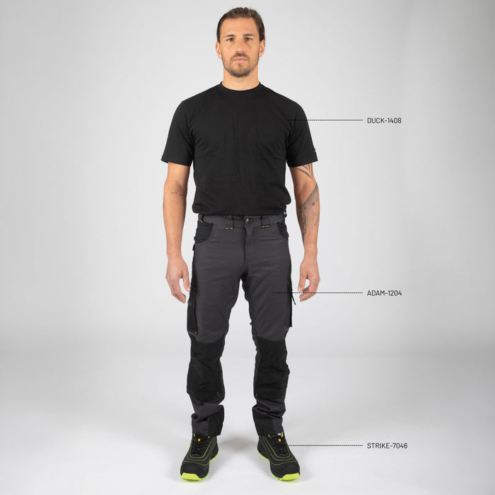 ADAM - PANTALON DE TRAVAIL - 1204 | Gris / Noir