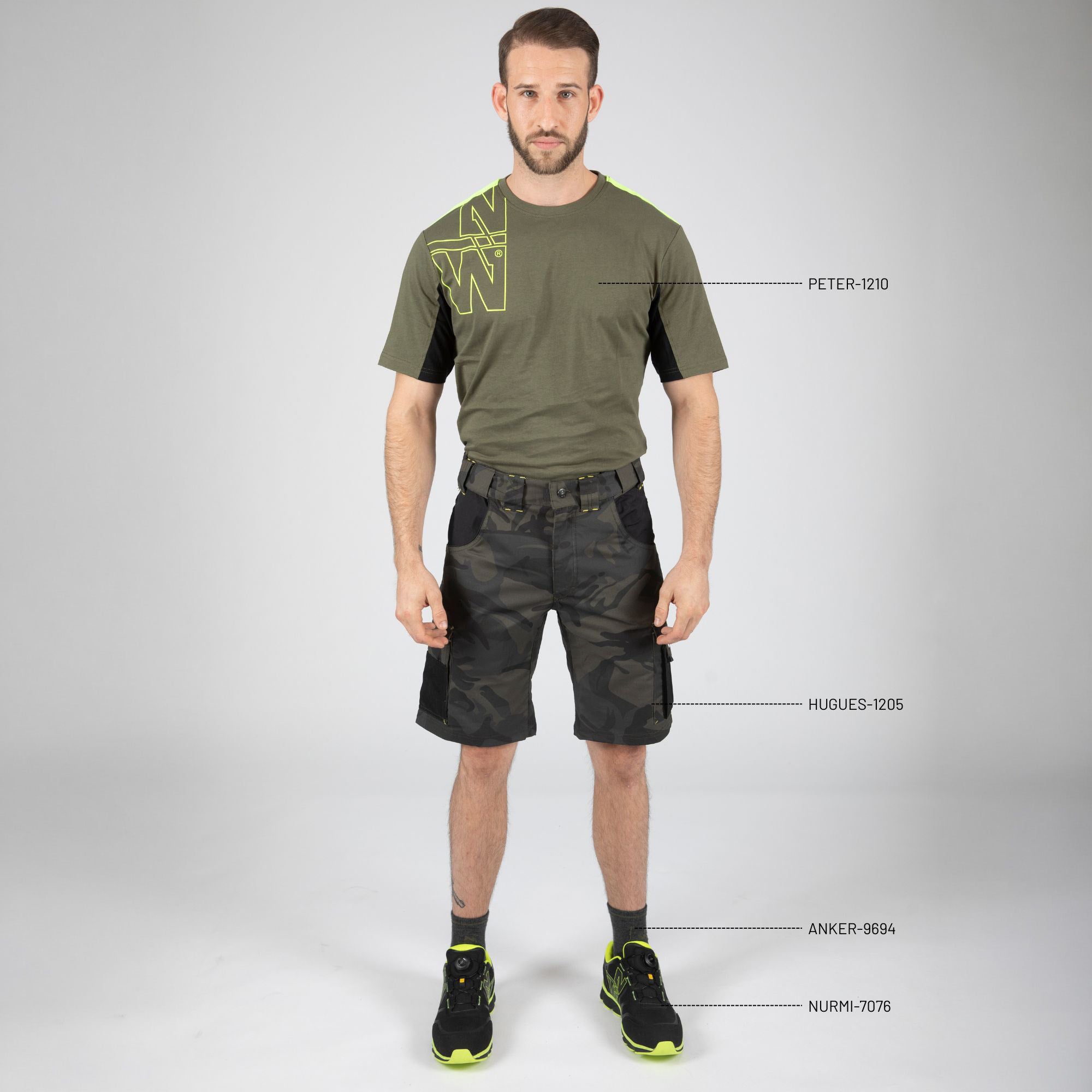 HUGUES - WORK BERMUDA SHORTS - 1205 | Promo Wood