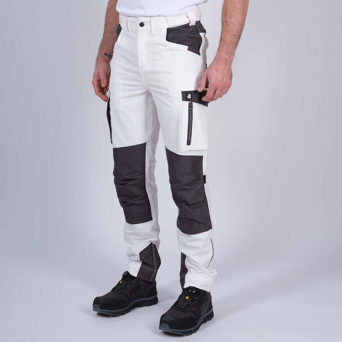 LEONARD - PANTALON DE TRAVAIL - 1241 | Blanc / Gris