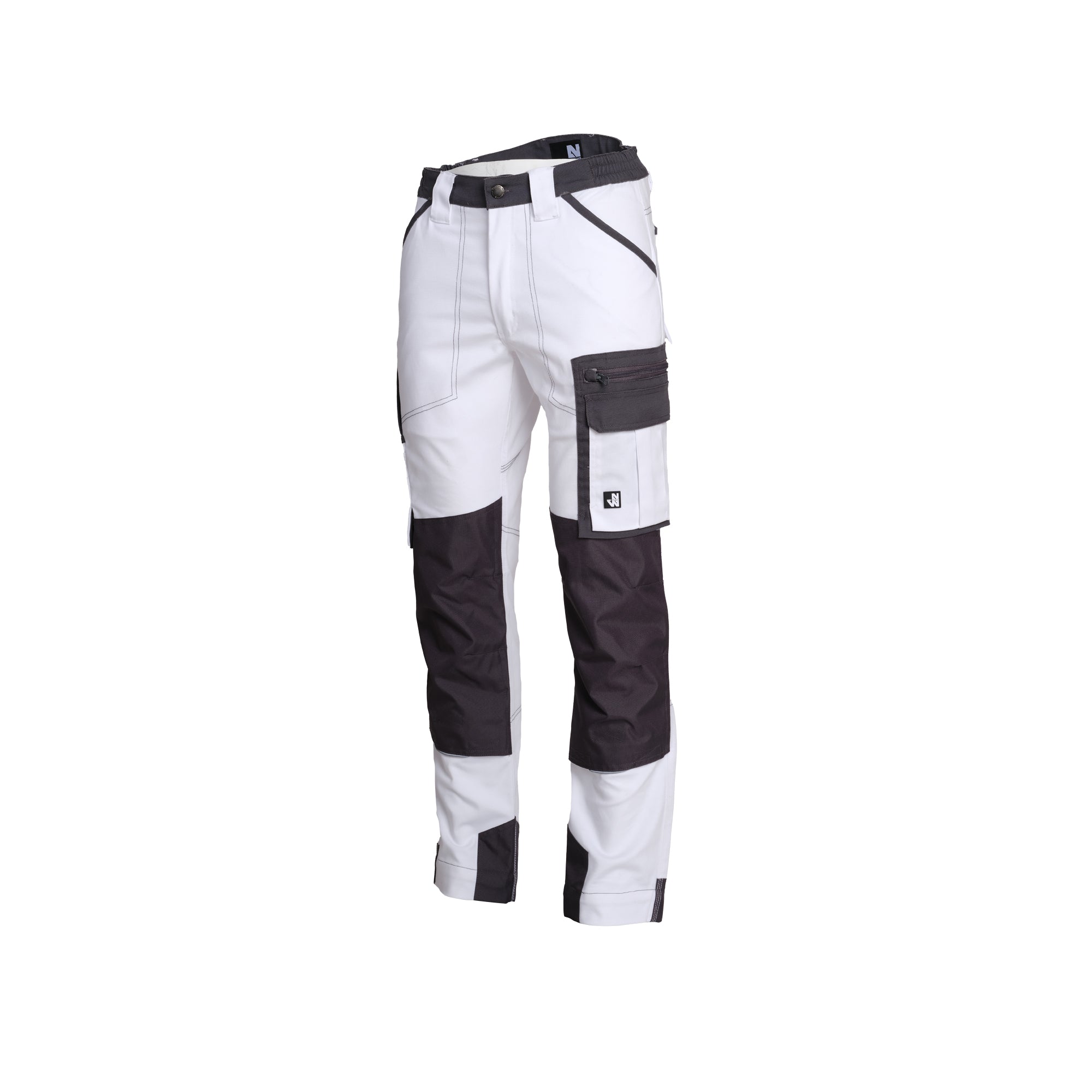 CARY - PANTALON DE TRAVAIL - 1254 | Blanc / Gris