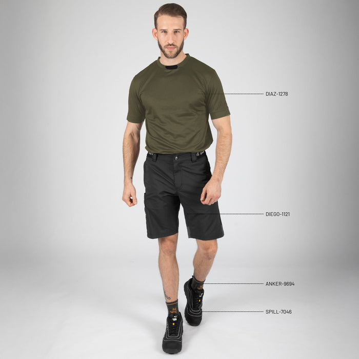 DIAZ - T-SHIRT MANCHES COURTES DE TRAVAIL - 1278 | Kaki