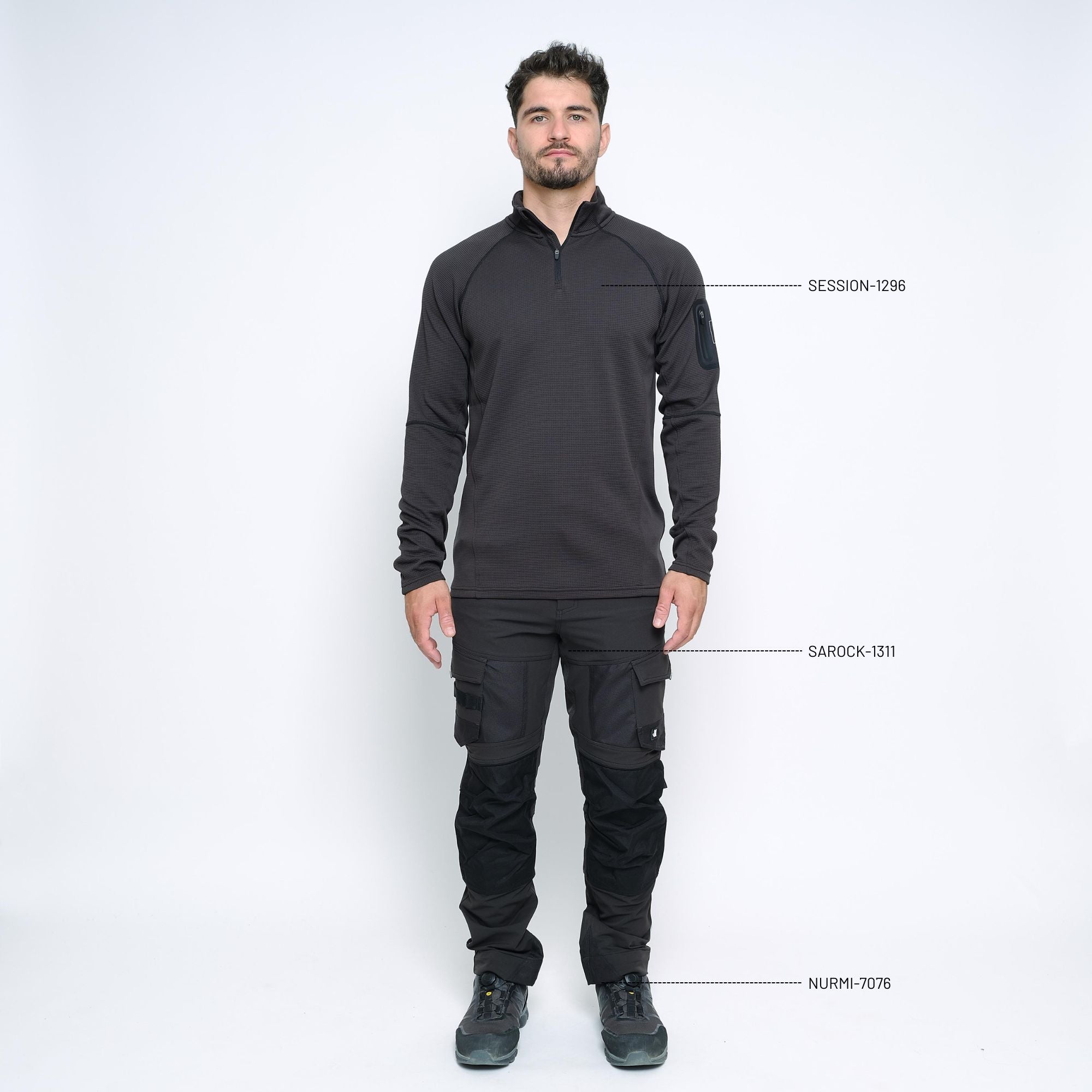 SESSION - LONG-SLEEVED WORK T-SHIRT - 1296 | Anthracite
