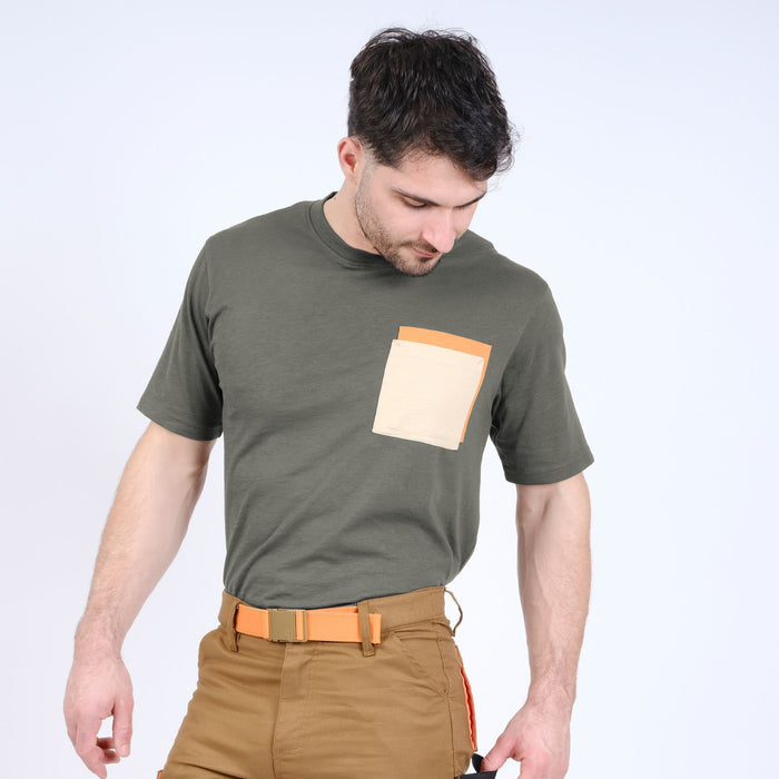 JASPE - T-SHIRT MANCHES COURTES DE TRAVAIL - 1316 | Kaki