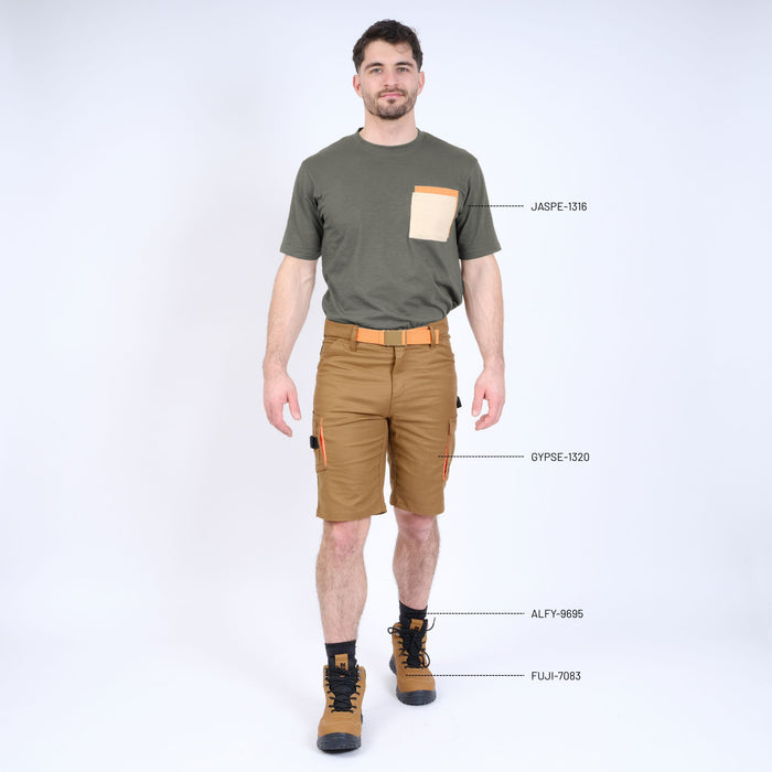 JASPE - T-SHIRT MANCHES COURTES DE TRAVAIL - 1316 | Kaki