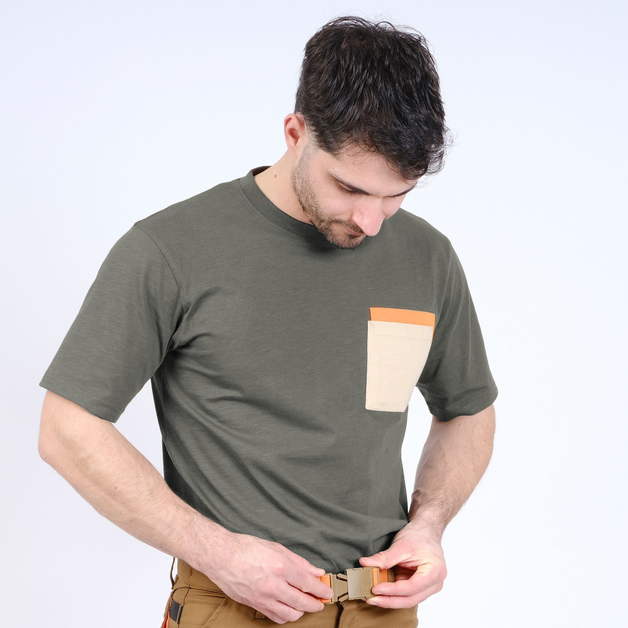 JASPE - T-SHIRT MANCHES COURTES DE TRAVAIL - 1316 | Kaki