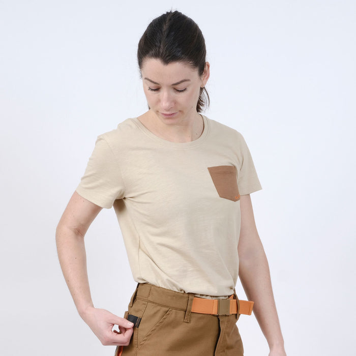 AGATHE - T-SHIRT MANCHES COURTES DE TRAVAIL - 1318 | Sable