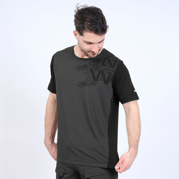 BRISBANE - T-SHIRT MANCHES COURTES DE TRAVAIL - 1326 | Titanium