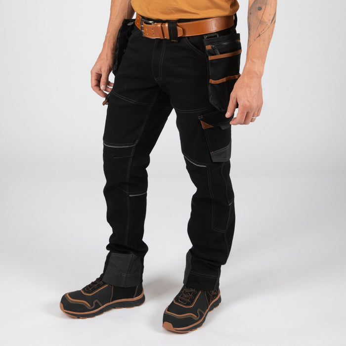 VICENTE - PANTALON DE TRAVAIL - 1389 | Noir / Camel