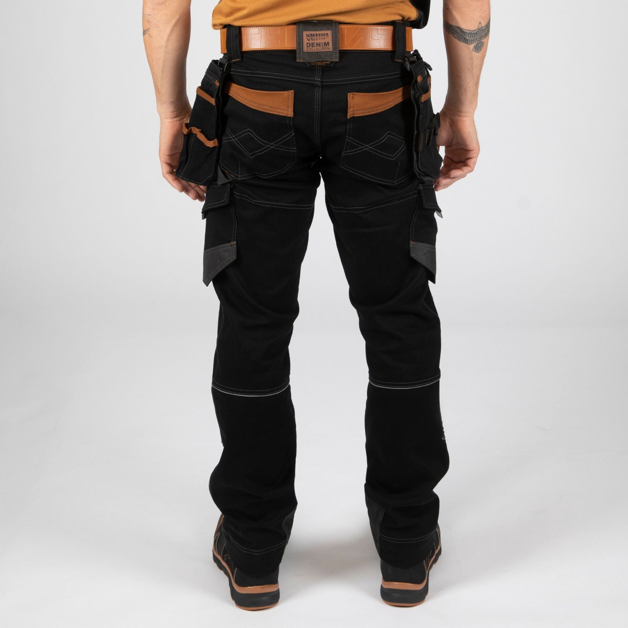 VICENTE - PANTALON DE TRAVAIL - 1389 | Noir / Camel