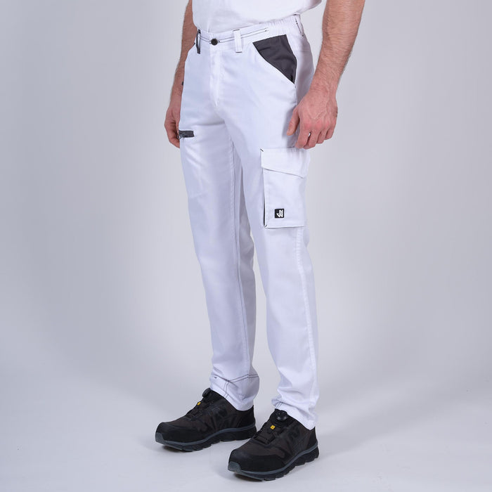 MARLOW - PANTALON DE TRAVAIL - 1397 | Blanc / Gris