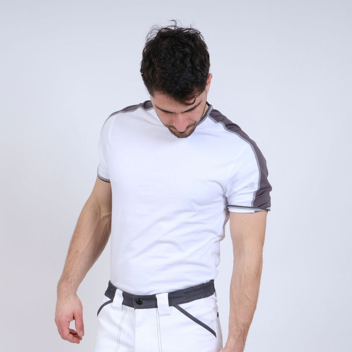 ANDY - SHORT-SLEEVED WORK T-SHIRT - 1400 | White / Grey