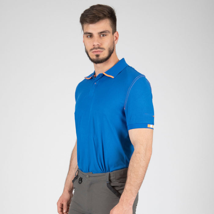 BEVEN - POLO DE TRAVAIL - 1404 | Bleu / Orange fluo
