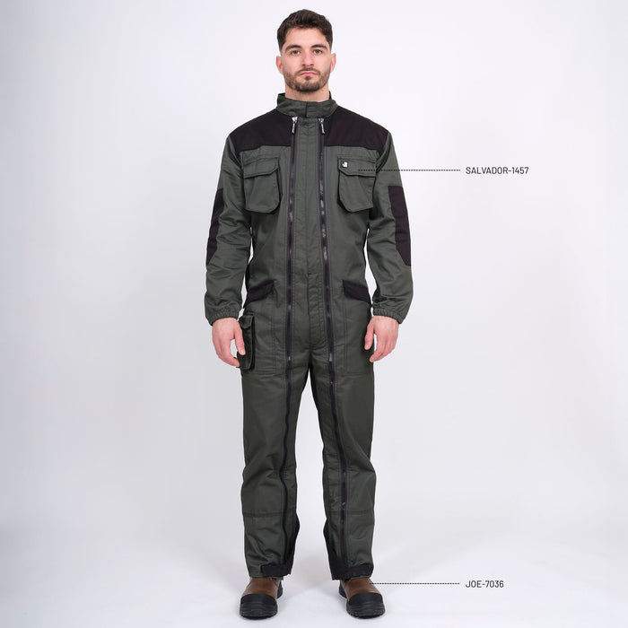 SALVADOR - COMBINAISON DE TRAVAIL - 1457 | Vert / Noir