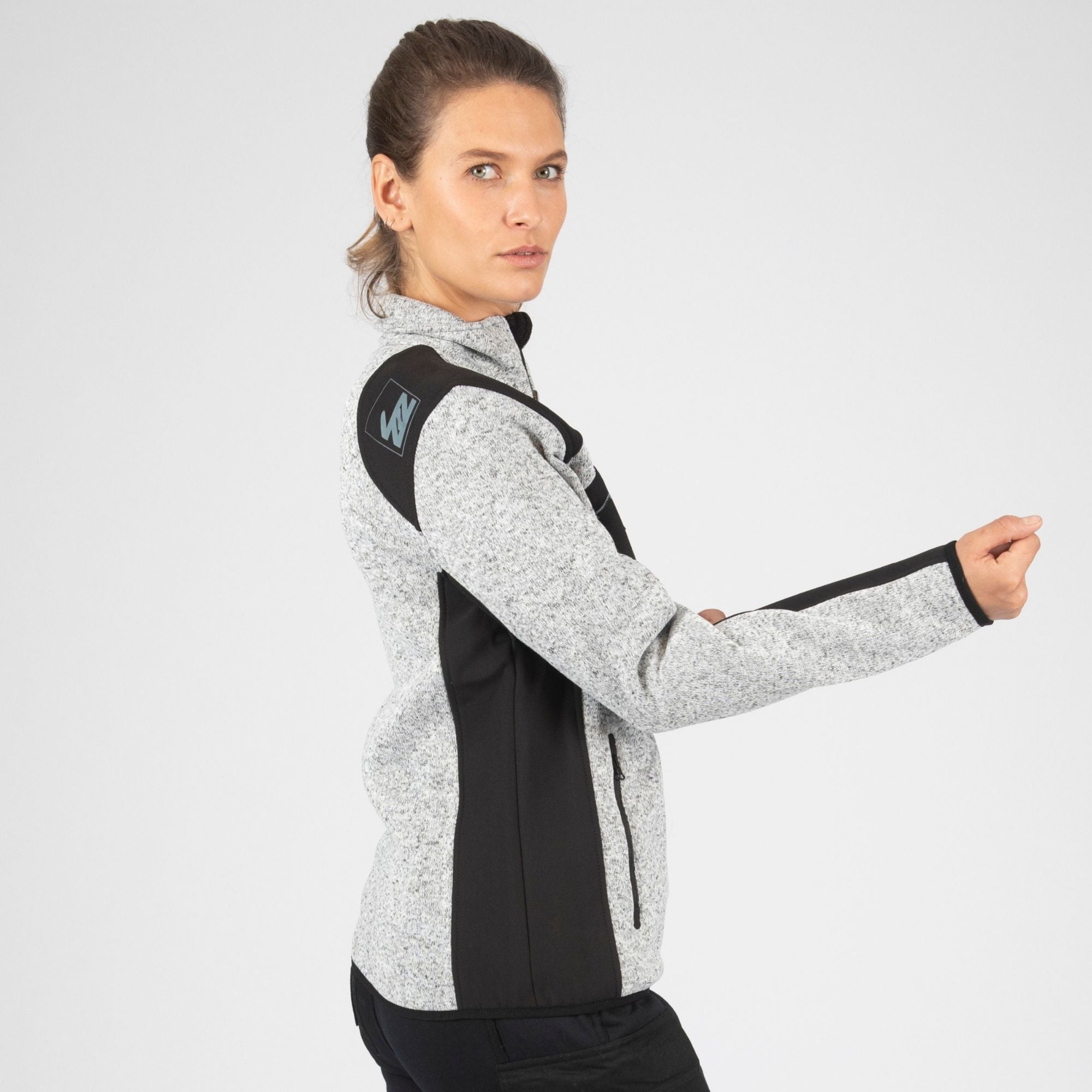 LOUISE - ARBEITSWESTE - 1467 | Hellgrau meliert