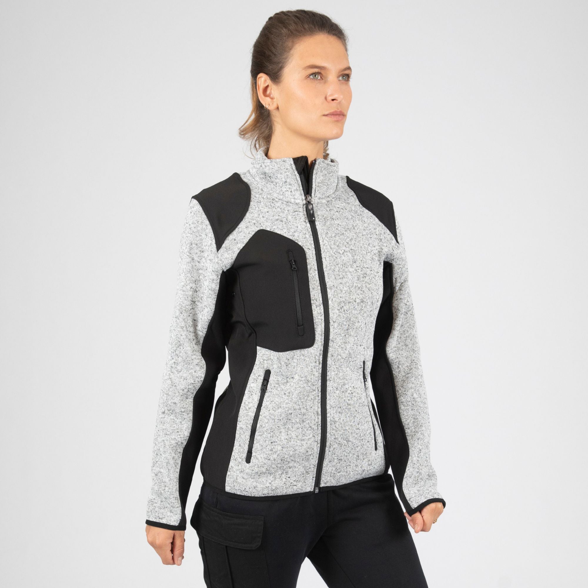 LOUISE - ARBEITSWESTE - 1467 | Hellgrau meliert