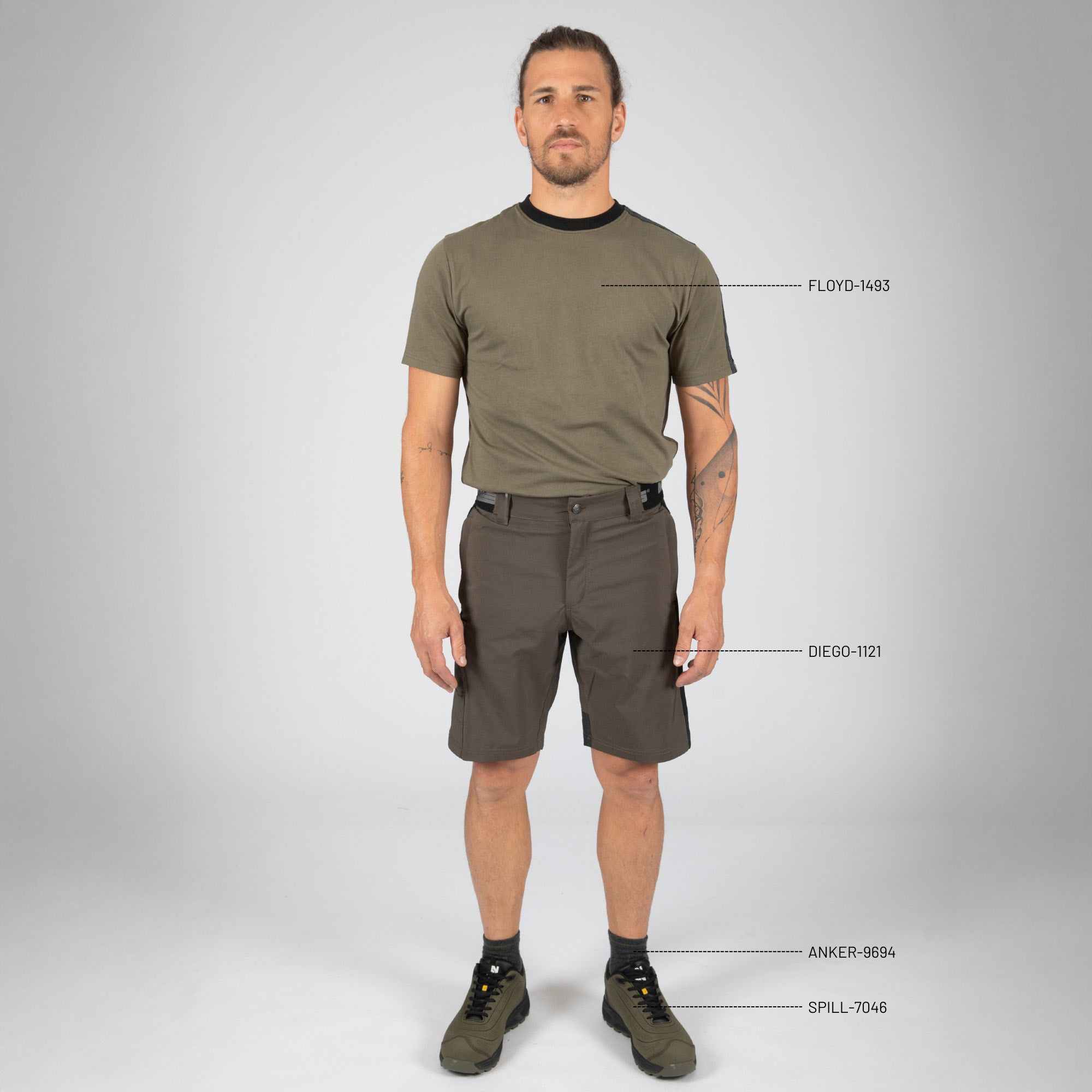 FLOYD - T-SHIRT MANCHES COURTES DE TRAVAIL - 1493 | Kaki