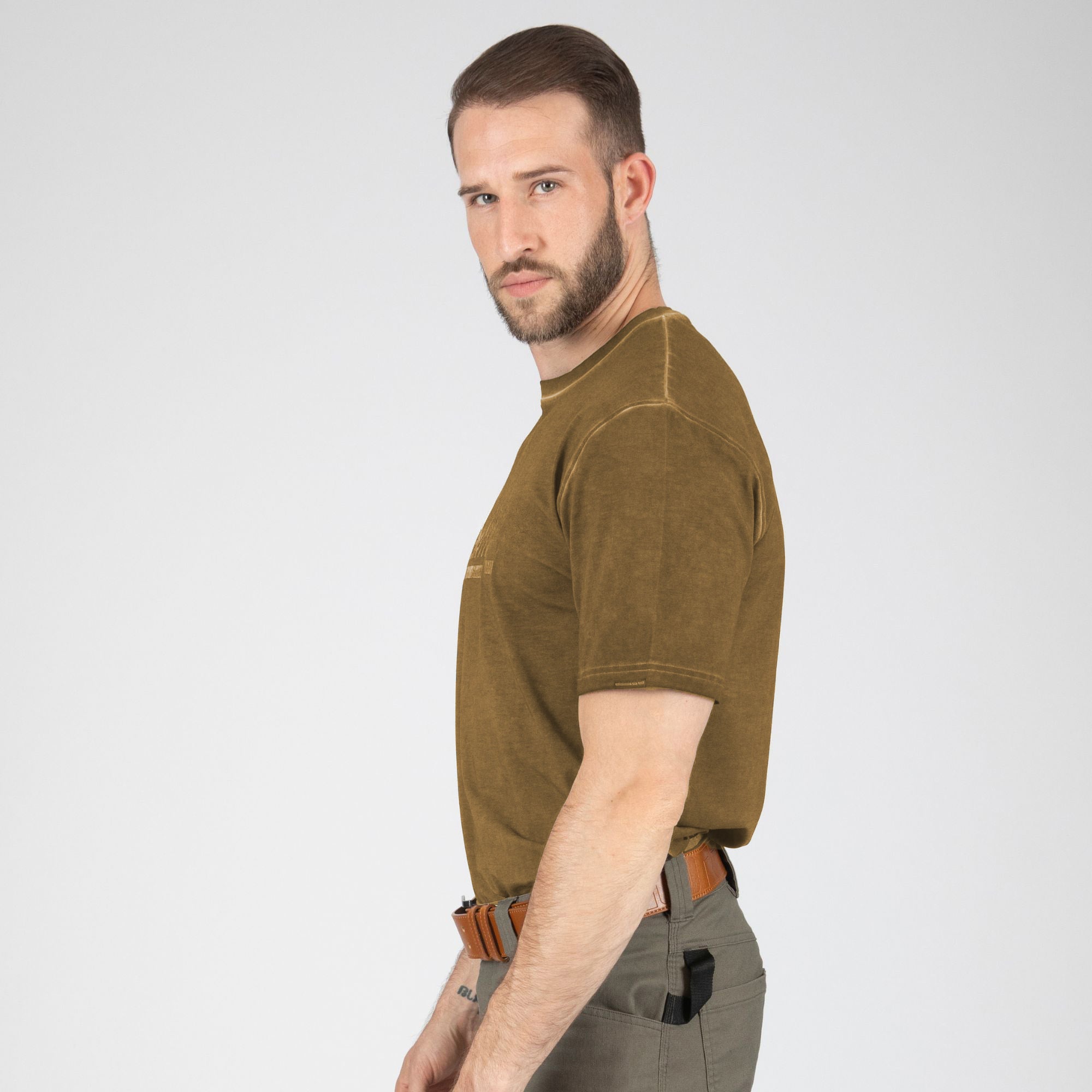 ROUNEY - WORK T-SHIRT - 1512 | camel
