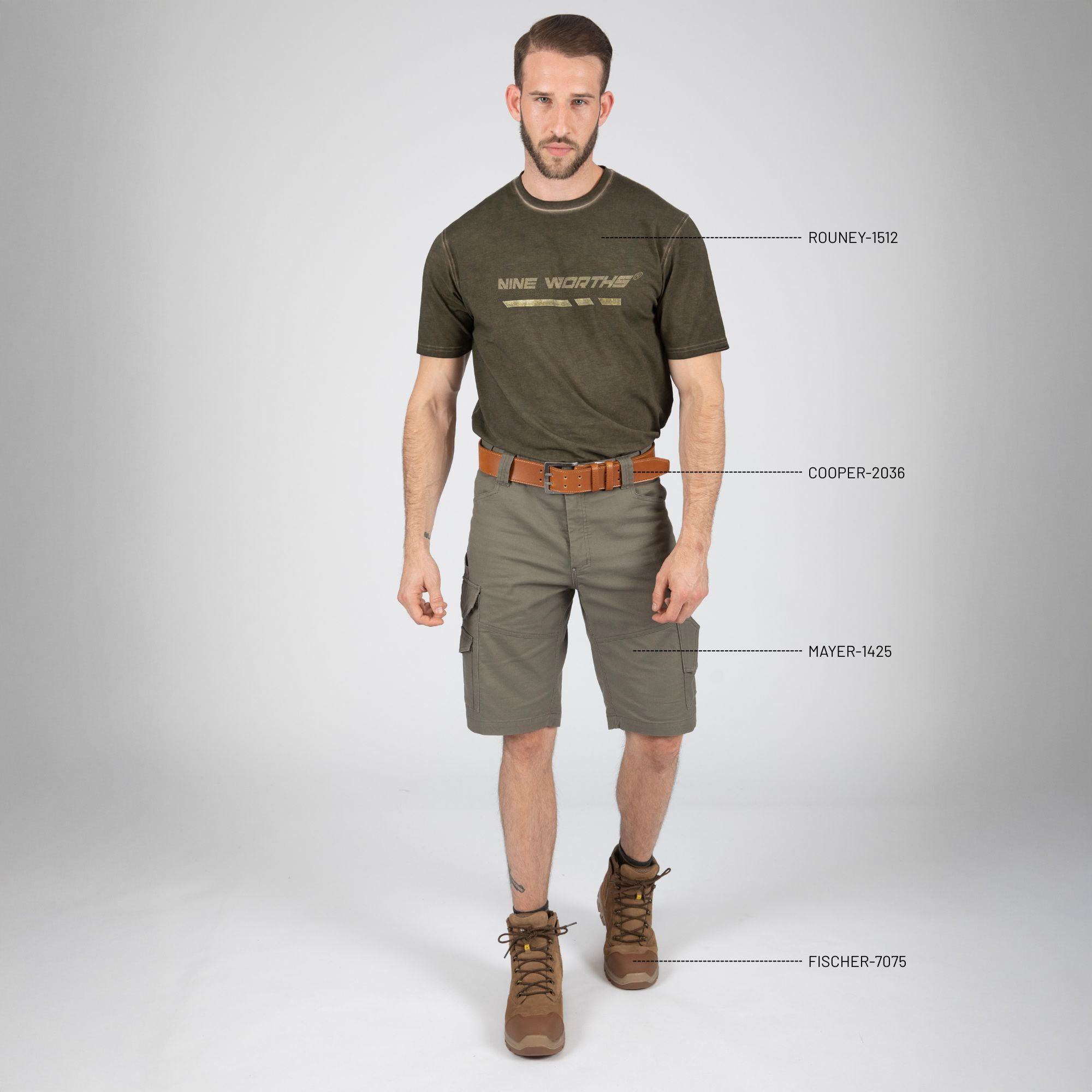 ROUNEY - WORK T-SHIRT - 1512 | Khaki