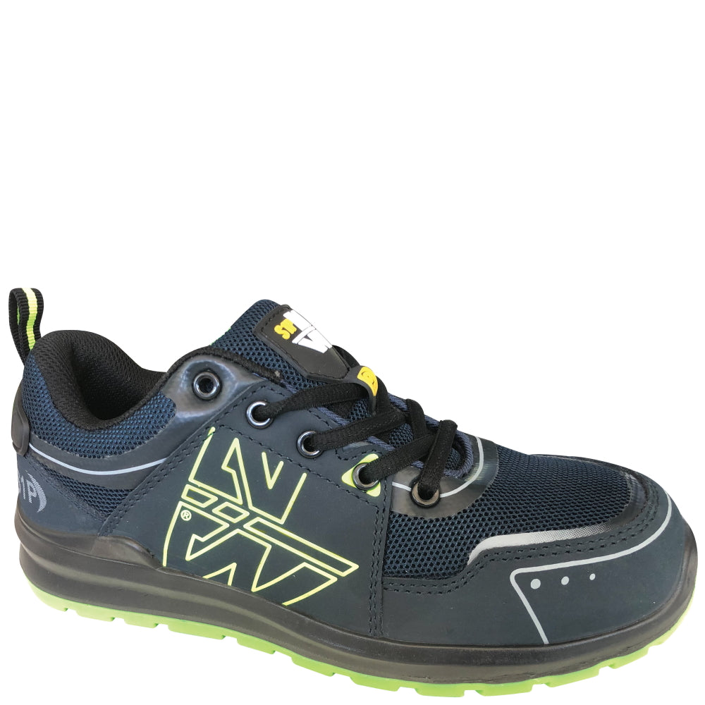 PEREC - LOW SAFETY SHOES - 7065 | Navy / Fluorescent yellow