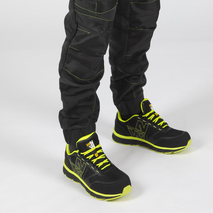JUSTIN - LOW SAFETY SHOES - 7073 | Black / Fluorescent yellow
