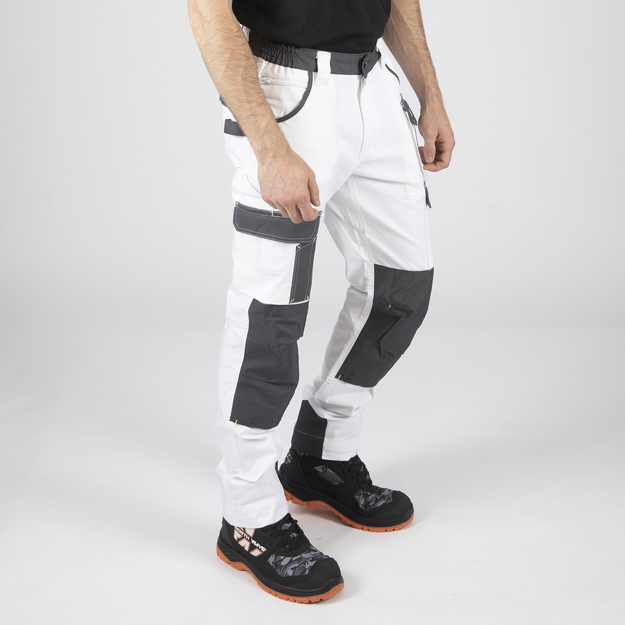 CARY - WORK PANTS - 1254 | White grey