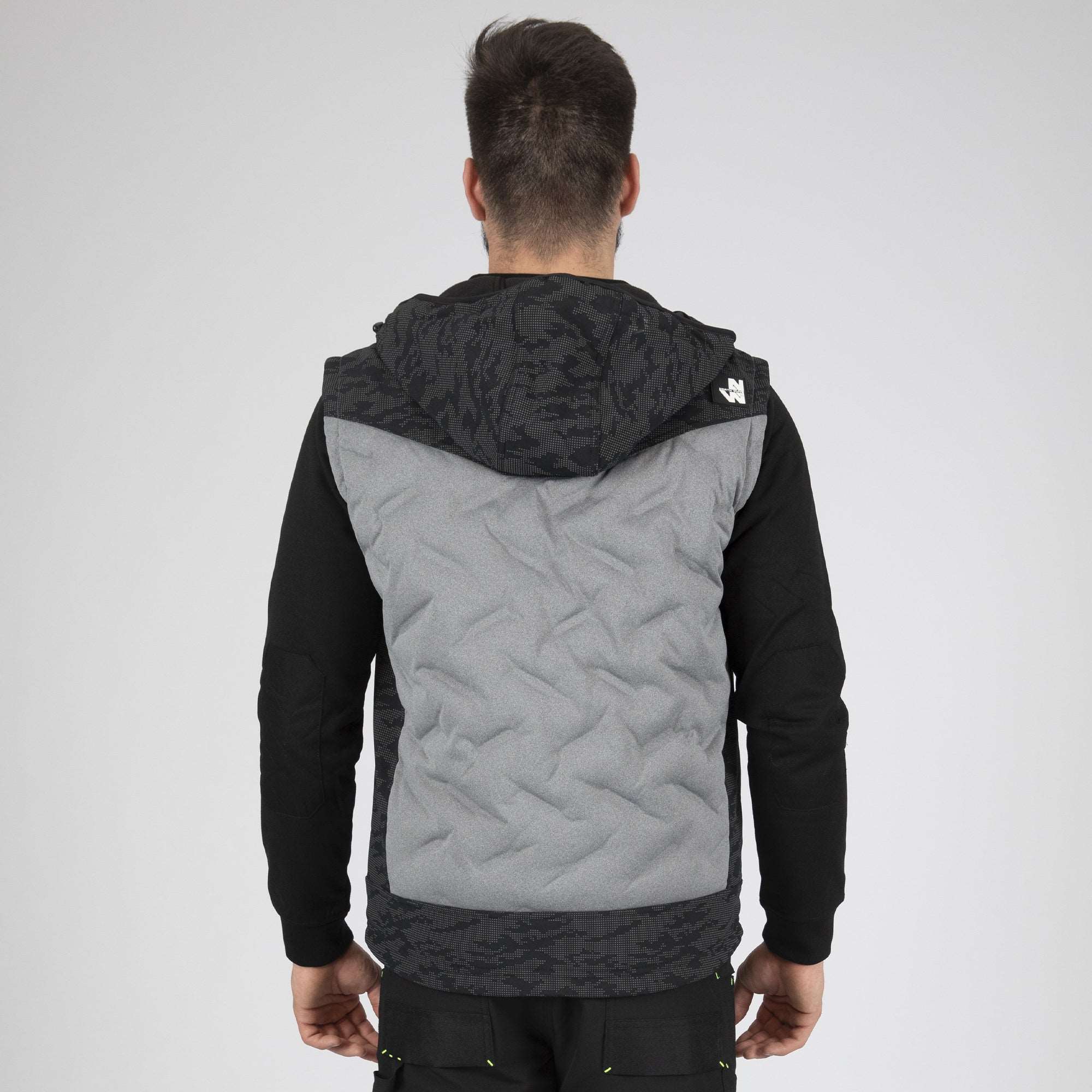 BARRES DOUDOUNE SANS MANCHES DE TRAVAIL 1104 Gris Chiné