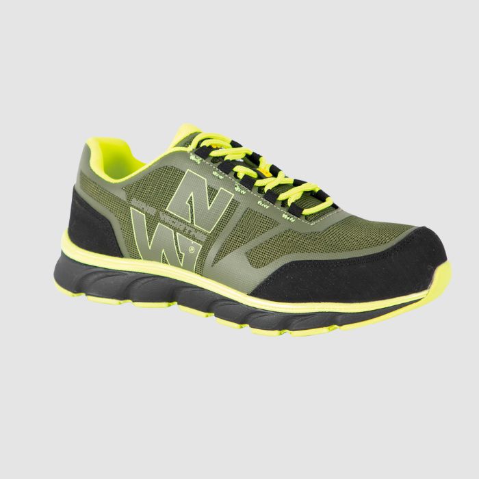 JUSTIN - LOW SAFETY SHOES - 7073 | Khaki/Fluorescent yellow