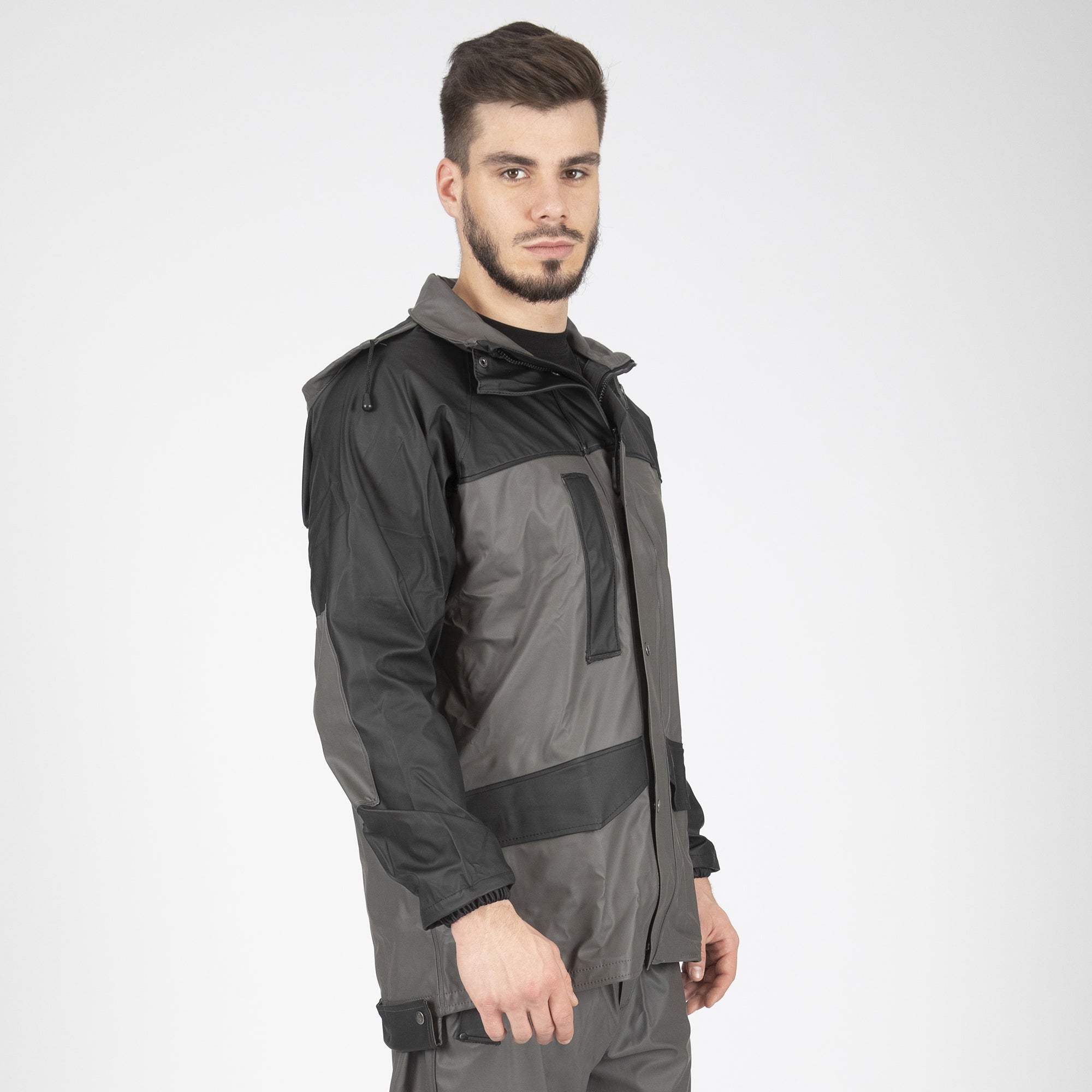 MORAY VESTE DE PLUIE DE TRAVAIL 9224 Gris Noir