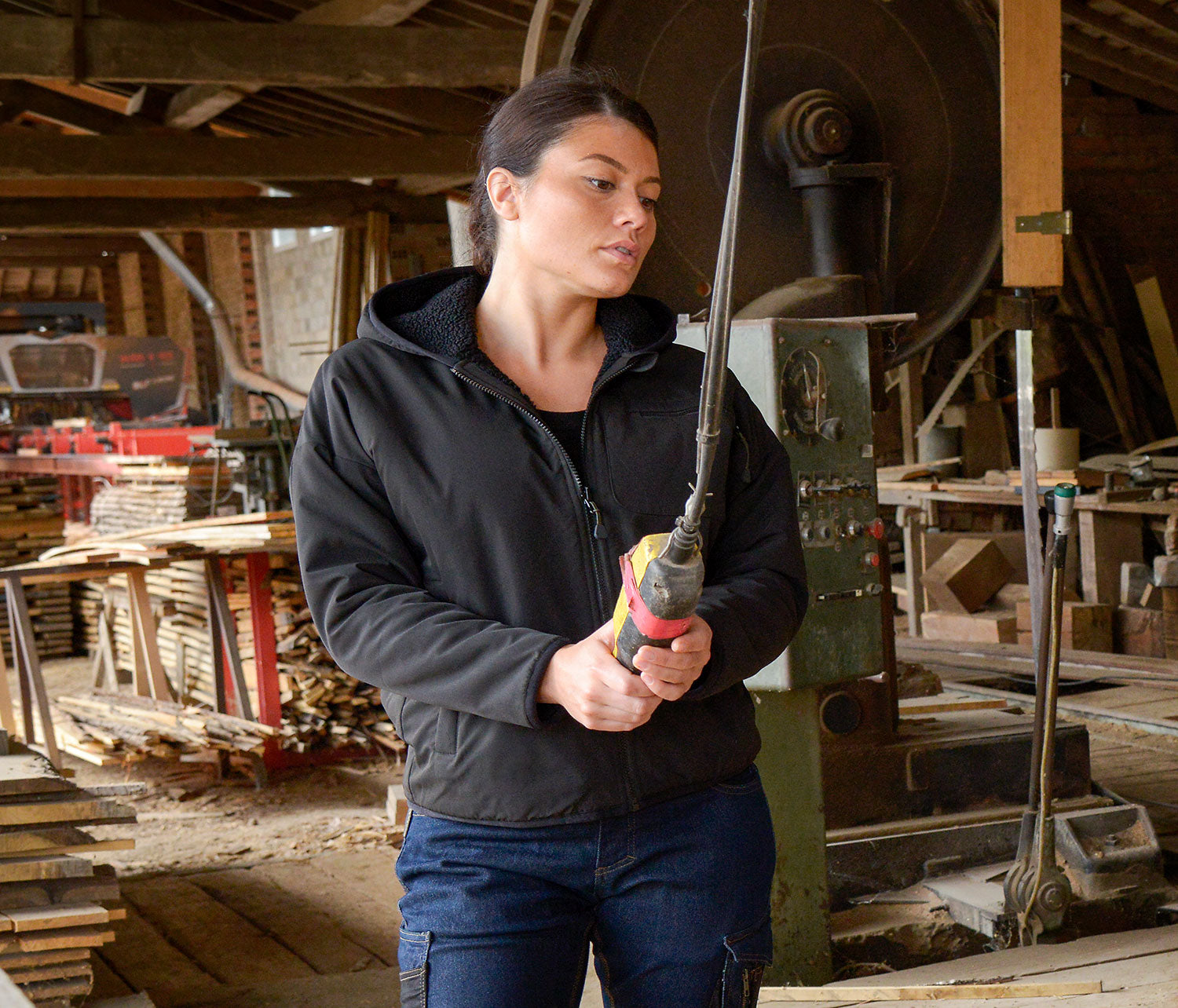 MUNA - REVERSIBLE WORK FLEECE - 1193 | Black