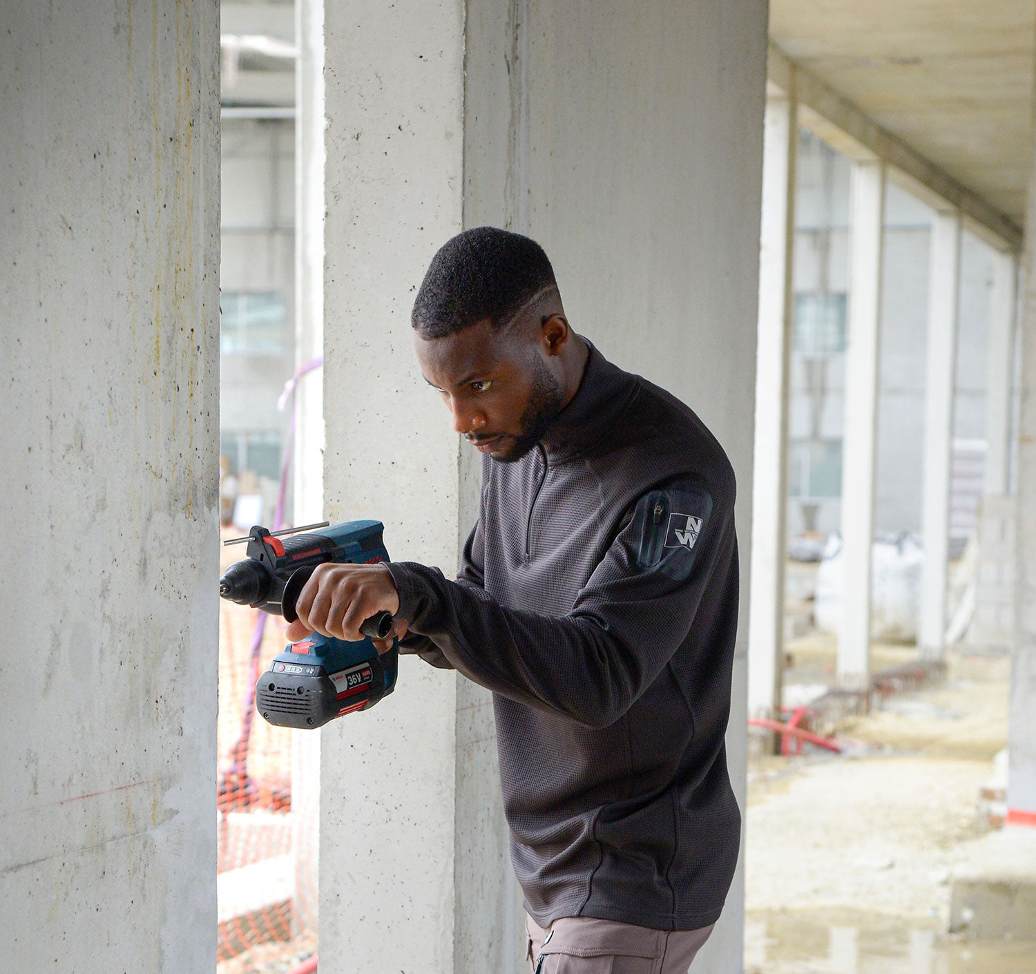 SESSION - T-SHIRT MANCHES LONGUES DE TRAVAIL - 1296 | Anthracite